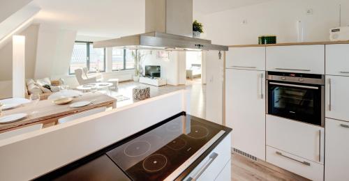 廚房, Ferienwohnung Seestern in Flensburg, Sonwik in 弗魯爾蘭德