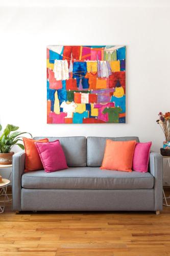 Hip,Colorful studio with Patio in Roma Norte