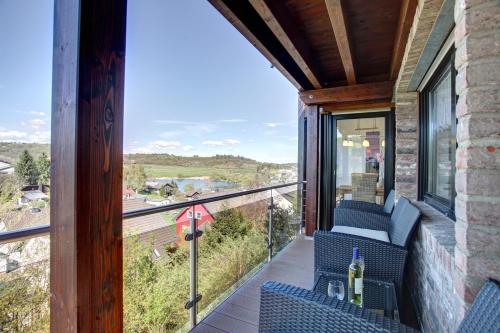 Balcony/terrace, Ferienwohnung Seeblick in Schalkenmehren