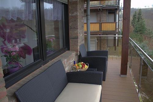 Balcony/terrace, Ferienwohnung Seeblick in Schalkenmehren