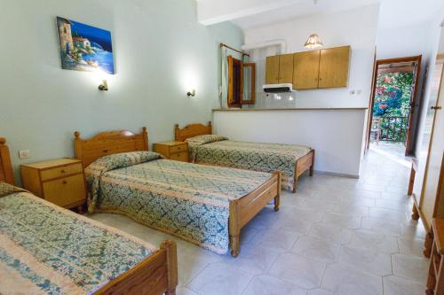 1 double bed, 1 twin bed, 1 sofa bed