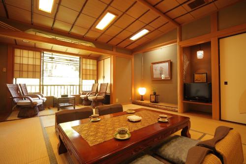 Japanese-Style Family Room with Shared Bathroom