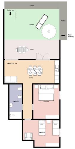 2 bedrooms, 4 beds
