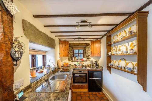 廚房, Westside Cottage, Newby Hamlet, Clapham, Yorkshire Dales National Park, Famous Three Peaks, Near The in 克拉珀姆