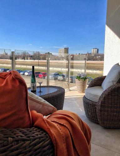 Balcony/terrace, Moment Apartments in Szolnok