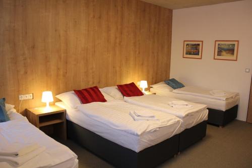 1 queen bed, 2 twin beds