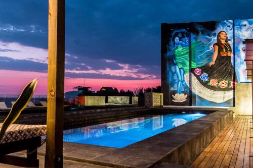 balkon/terras, Cabane Container Hotel - ADULTS ONLY in Puerto Escondido