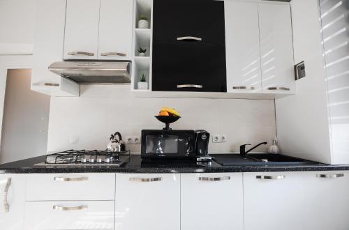 Kitchen, White Spacious Apartment near Sibiu International Airport