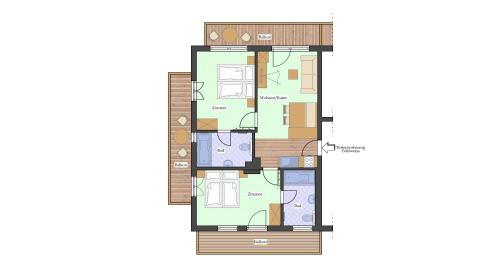 Two-Bedroom Apartment with Balcony - Edelweiss