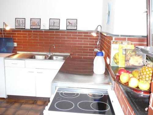 Kitchen, O11- Großzugige Fewo im Kunstlerhaus in Lichtenfels-Sachsenberg