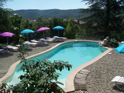 Peldbaseins, Chambres d'hotes les Clapas in Chauzon