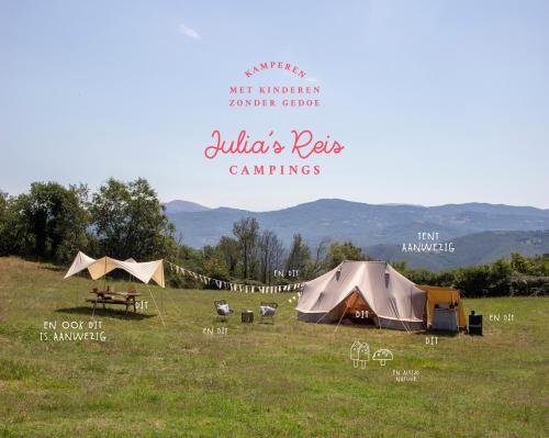  Luxe tent op boerencamping Tramonto Rosso, Fermo bei Monte San Pietrangeli