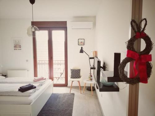 Rõdu/terrass, Studio apartman Centar in Djakovo