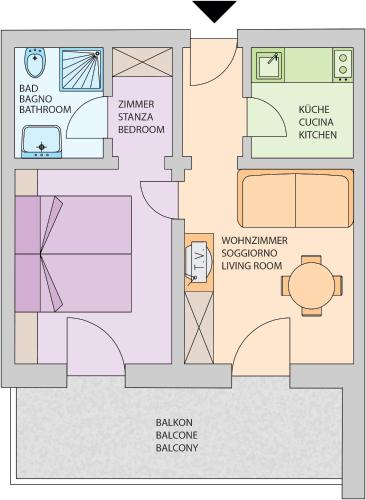 1 king bed, 1 sofa bed