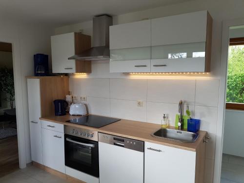 virtuve, Feriendomizil am Zeulenrodaer Meer in Zadelsdorf
