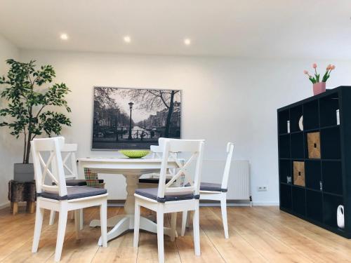 บริการและสิ่งอำนวยความสะดวก, Ferienwohnung Tulpenweg mit Kaminofen in ไฮย์เกอร์