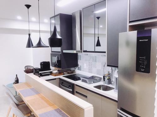 keuken, Charmoso Flat Cupe Beach Living - Beira Mar in Overige