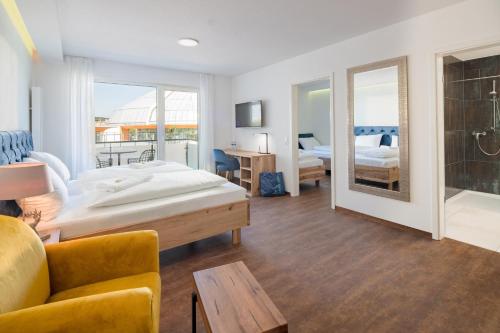 Fürdőszoba, Thermalhotel Aulendorf in Aulendorf