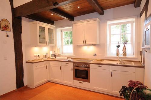 Kitchen, Ferienwohnung Wildrose in Badbergen