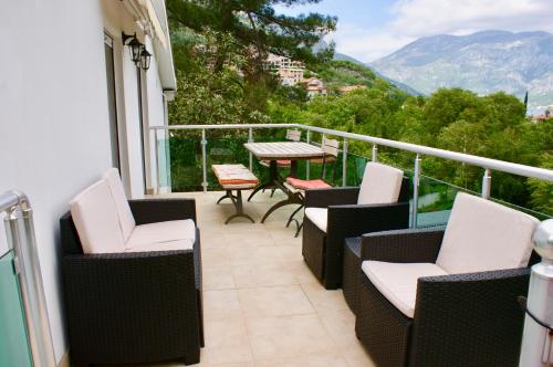 Balkons/terase, Studio apartments Morinj in Donji Morinj