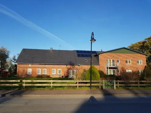 Biolandhof Dorn Highlander vom Elbdeich in Nordleda, Deutschland