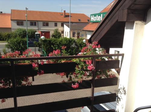 balkon/terras, Hotel YORK in Plzen
