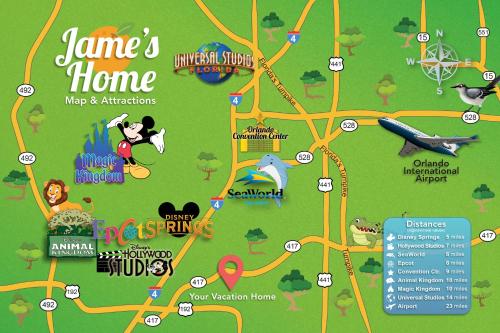 F - New 4 Bedroom Home - 5 Miles to Disney - Free Water Park - Private Pool in Kissimmee, USA