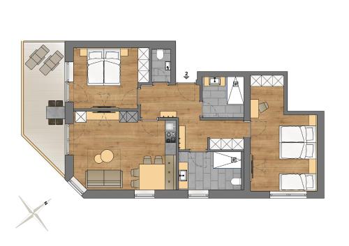 2 bedrooms, 4 beds