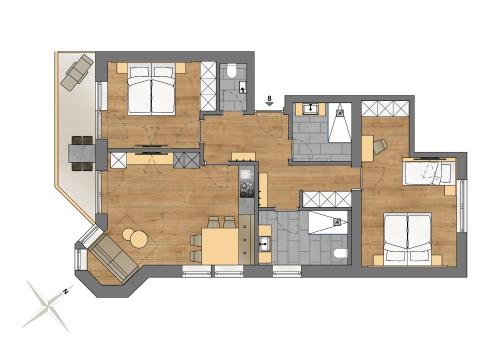 2 bedrooms, 4 beds