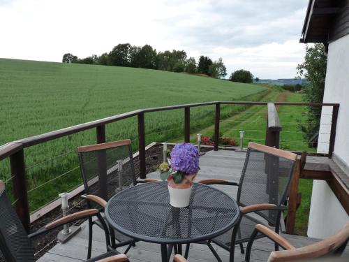 balkon/terras, Fewo an der Teufelskanzel in Annaberg-Buchholz
