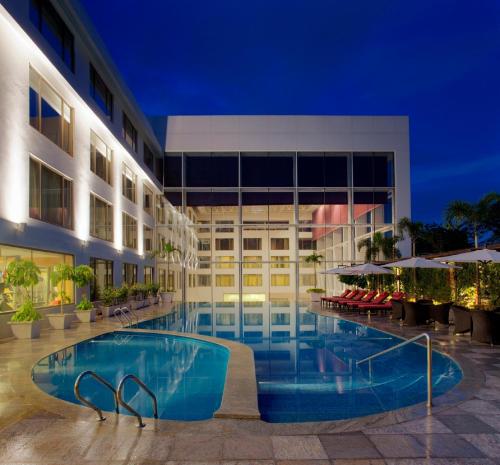 Swimming pool, Radisson Blu Plaza Hotel Hyderabad Banjara Hills in Hyderabad