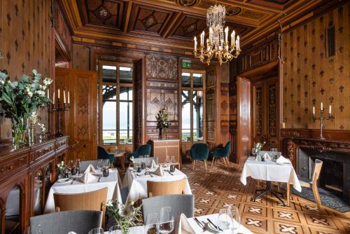 餐廳, Schloss Schadau - Swiss Historic Hotel in 圖恩
