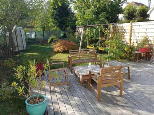 Maison avec jardin et parking privé gîte à louer Rosières-près-Troyes