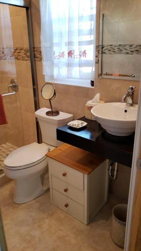 バスルーム, Pauls Oceanview with Amazing Sunsets in パジェット