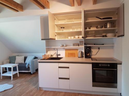 kuchyně, Apartmán v podkroví (Apartman v podkrovi) in Říčky