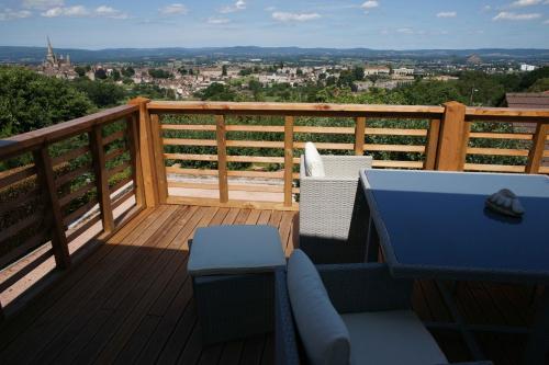 Chambres d'hotes a Autun - 발코니/테라스