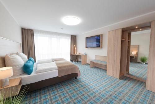 共用Lounge/電視區, Hotel Schwarzer Adler Jever in 耶費爾