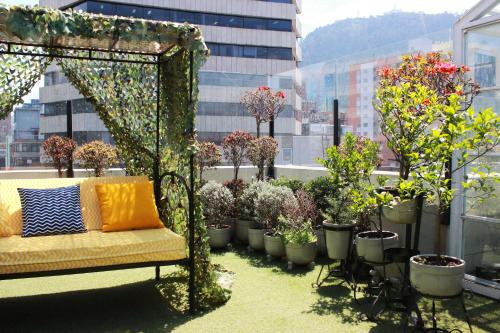 Balkon/Terrasse, Hotel Regina in Bogotá