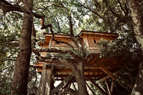 Exterior view, Aura Cabana - Cabane spa perchee a 6 m de haut in Lussan