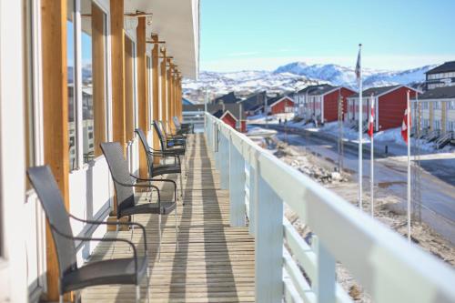 Balcony/terrace, Hotel Hvide Falk in Ilulissat