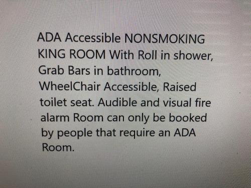 King Room with Roll-In Shower - Disability Access