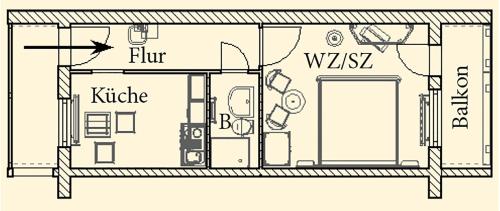 One-Bedroom Apartment with Balcony image 9