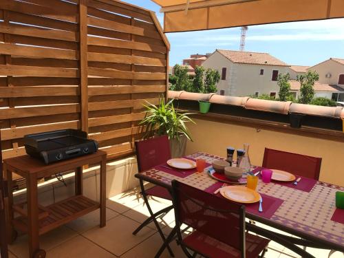 Grandes Bleues, Appartement T3 duplex, piscine, Narbonne Plage