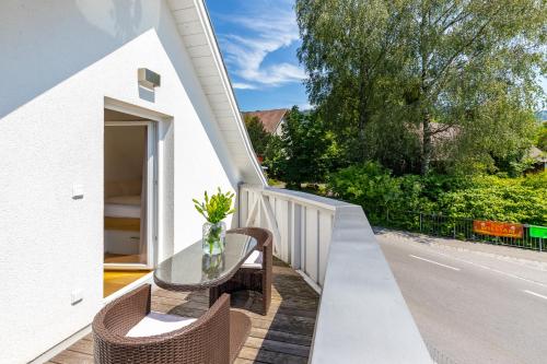 ระเบียง/ชานเรือน, Ferienhaus Bachschlössle (Ferienhaus Bachschlossle) in โลเชา ไบ เบรเกินซ์