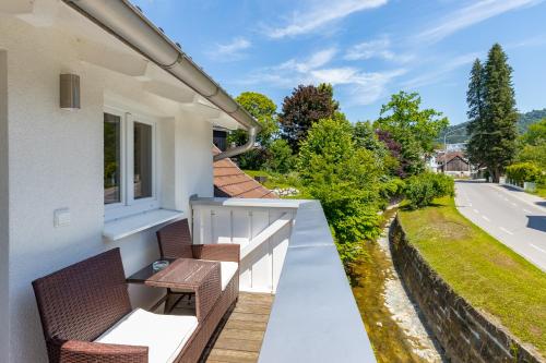 ระเบียง/ชานเรือน, Ferienhaus Bachschlössle (Ferienhaus Bachschlossle) in โลเชา ไบ เบรเกินซ์