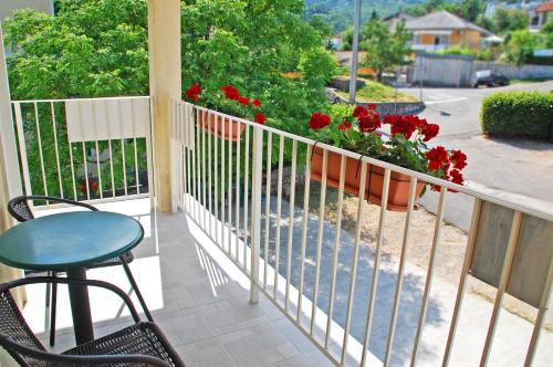 Erkély/terasz, Apartments Kolmanic, sea view, free privat parking in Poljane