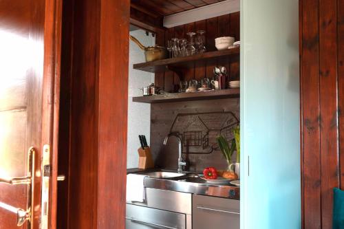 Kitchen, Donau Strandhaus mit Durnstein Panorama in Rossatz
