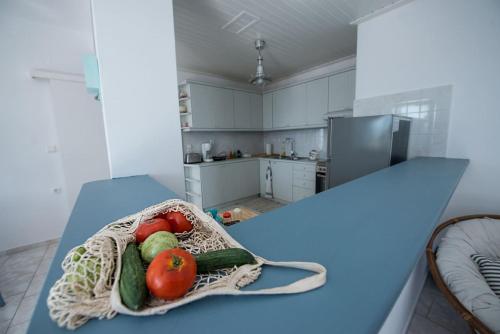 Aquarella-stylish veranda apartment in centre of Poros town