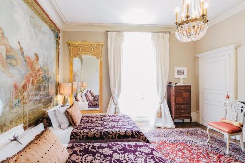 Chambre avec 2 lits, vue sur le jardin