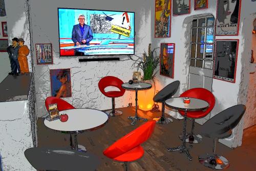 Shared lounge/TV area, Hotel Karthauser Hof in Florsheim am Main